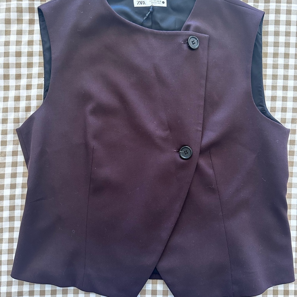 Zara dark brown vest